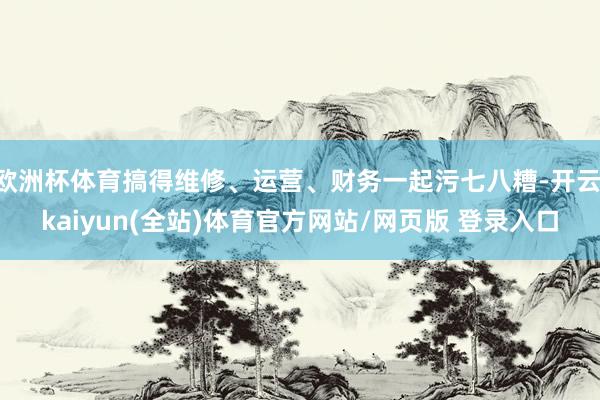 欧洲杯体育搞得维修、运营、财务一起污七八糟-开云·kaiyun(全站)体育官方网站/网页版 登录入口