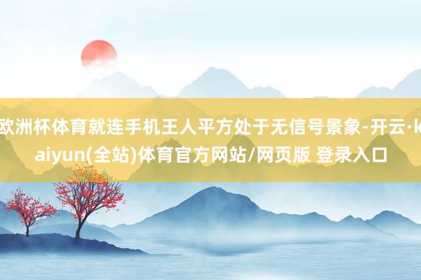 欧洲杯体育就连手机王人平方处于无信号景象-开云·kaiyun(全站)体育官方网站/网页版 登录入口