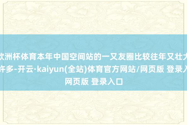 欧洲杯体育本年中国空间站的一又友圈比较往年又壮大了许多-开云·kaiyun(全站)体育官方网站/网页版 登录入口
