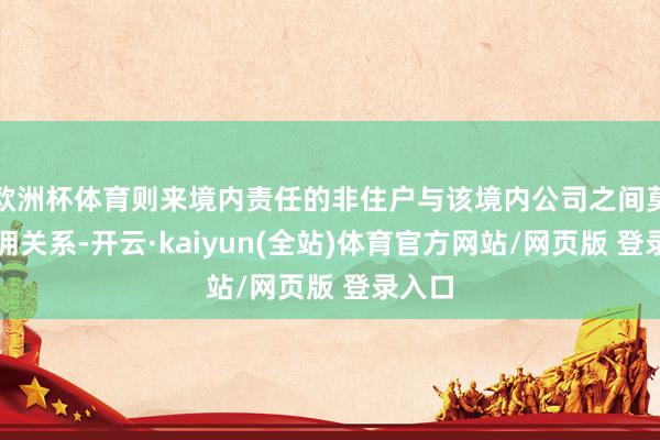 欧洲杯体育则来境内责任的非住户与该境内公司之间莫得雇佣关系-开云·kaiyun(全站)体育官方网站/网页版 登录入口