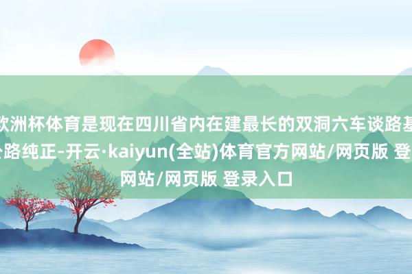 欧洲杯体育是现在四川省内在建最长的双洞六车谈路基同宽公路纯正-开云·kaiyun(全站)体育官方网站/网页版 登录入口